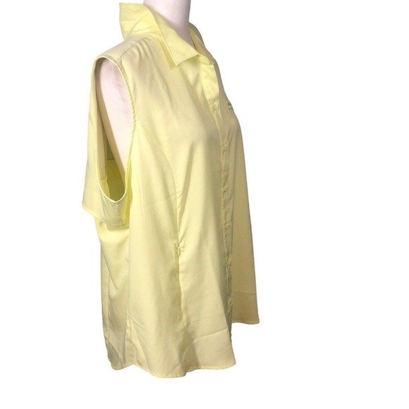 Eddie Bauer Top Womens XL Yellow Performance Outdoor Moisture Wicking Breathable - Picture 10 of 10